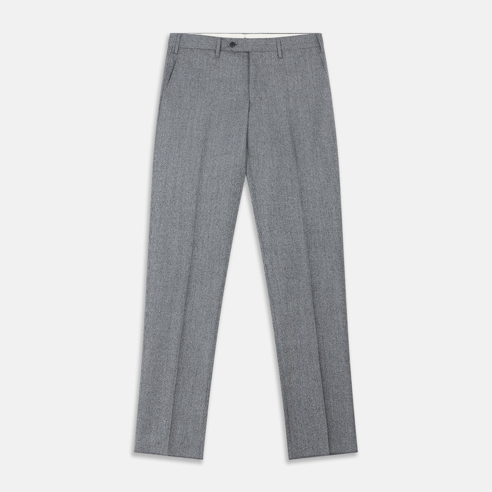 Grey Puppytooth Wool Manson Trouser