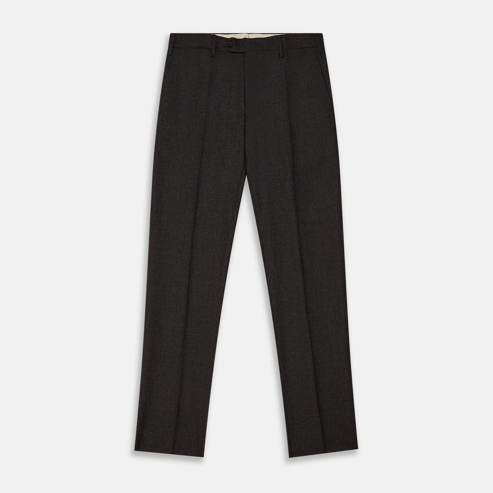 Charcoal Grey Wool Manson Trousers