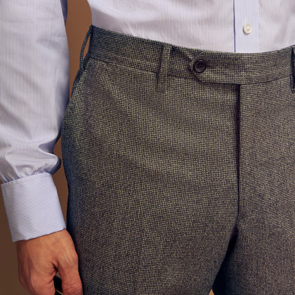 Grey Puppytooth Wool Manson Trouser Image 4
