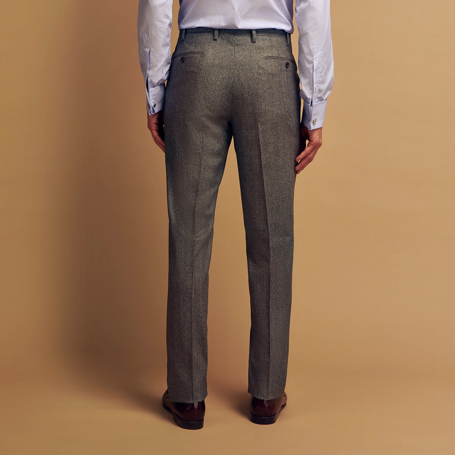 View 7 of product Grey Puppytooth Wool Manson Trouser