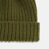 Olive Green Cashmere Ribbed Hat