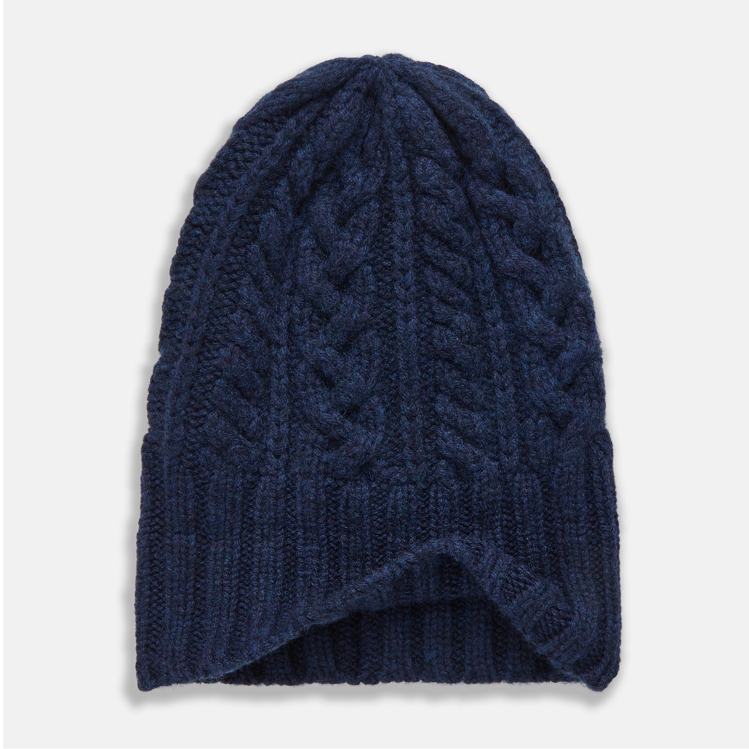 View 3 of product Navy Cashmere Cable Hat