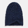 Navy Cashmere Cable Hat