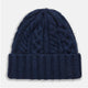 Navy Cashmere Cable Hat