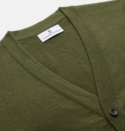 Olive Lachlan Cashmere Cardigan Image 1