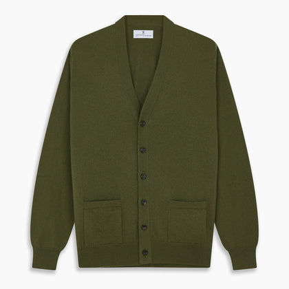 Olive Lachlan Cashmere Cardigan Image 3