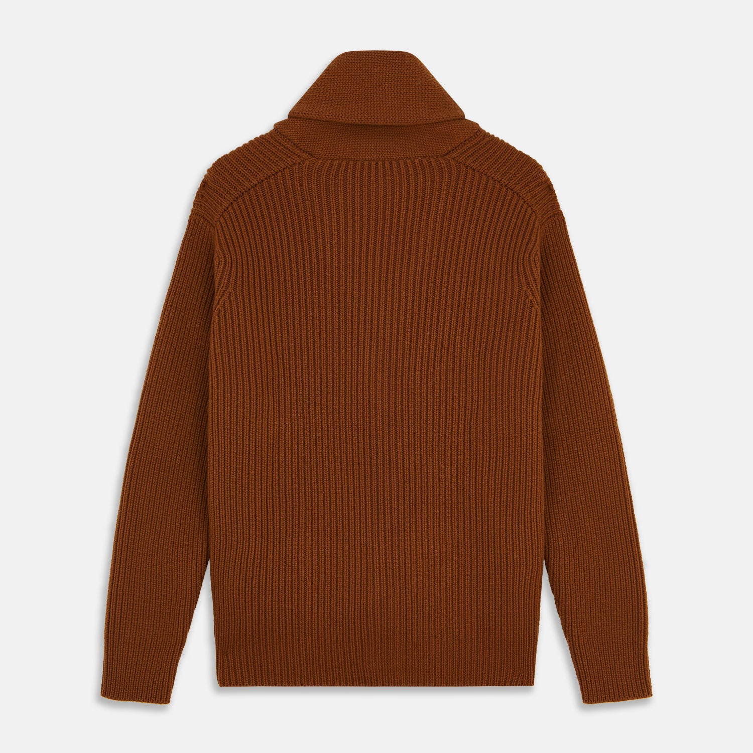 View 4 of product Brown Ainsley Ribbed Shawl Cashmere Cardigan