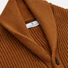 View 3 of product Brown Ainsley Ribbed Shawl Cashmere Cardigan