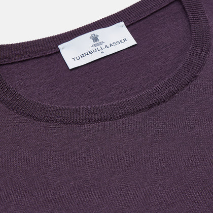 Plum Kingston Merino Crew Neck Jumper Image 1