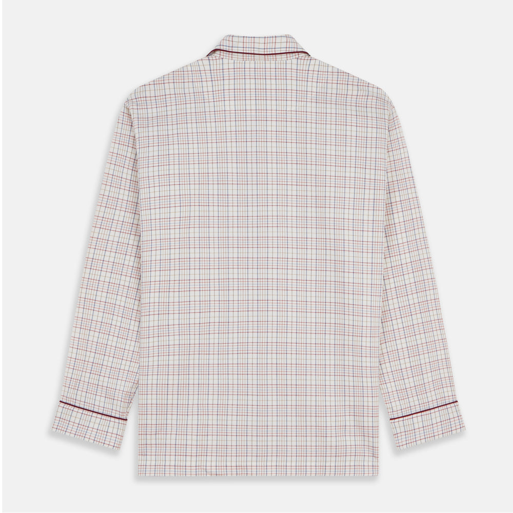 Red Multi Check Cotton-Cashmere Modern Pyjama Set