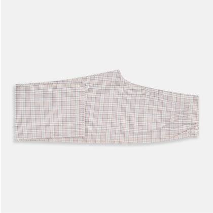Red Multi Check Cotton-Cashmere Modern Pyjama Set Image 7