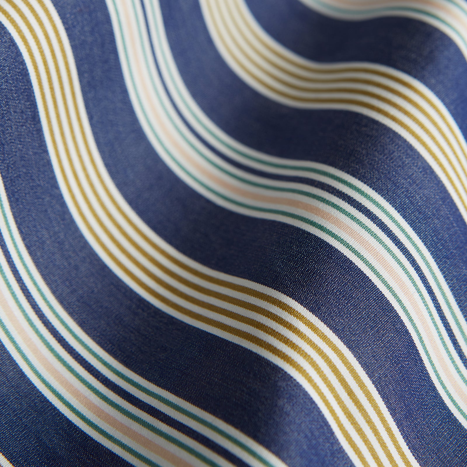 View 4 of product Blue Multi Stripe Cotton Modern Pyjama Set