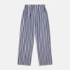 View 6 of product Blue Multi Stripe Cotton Modern Pyjama Set