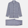 View 1 of product Blue Multi Stripe Cotton Modern Pyjama Set