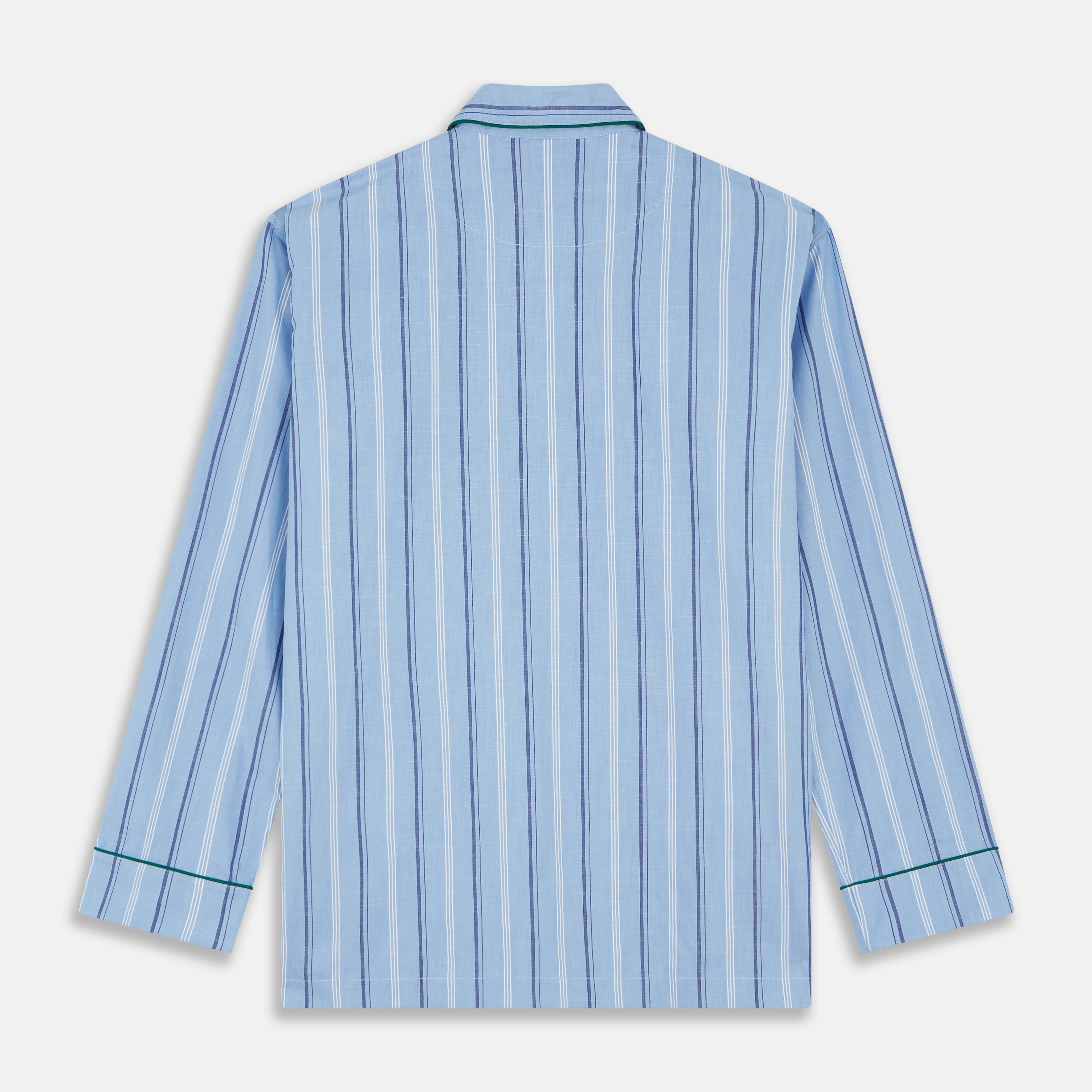 Blue Multi Stripe Cotton Modern Pyjamas