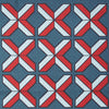 View 2 of product Red Multi Crosses Double-Faced Silk Pocket Square