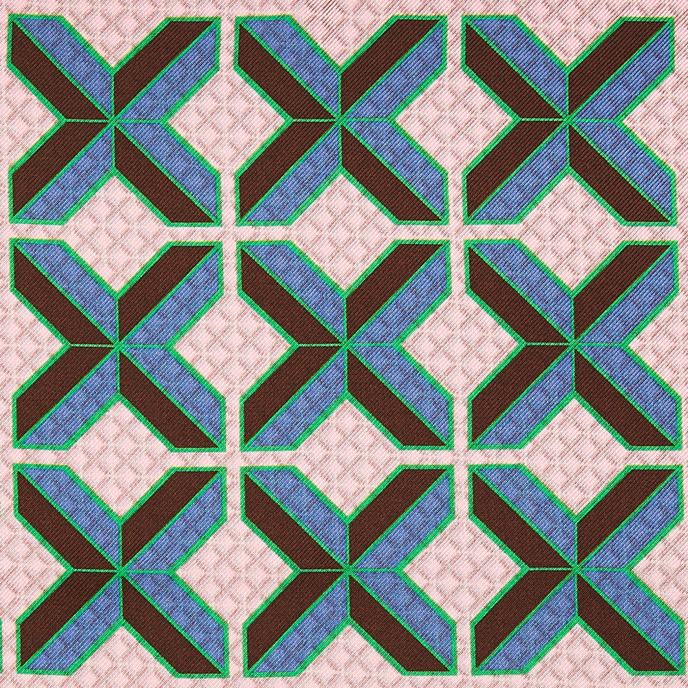 Pink Multi Crosses Double-Faced Silk Pocket Square