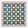 View 1 of product Pink Multi Crosses Double-Faced Silk Pocket Square