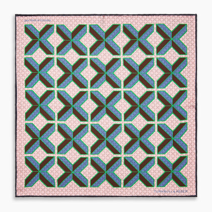 Pink Multi Crosses Double-Faced Silk Pocket Square Image 3