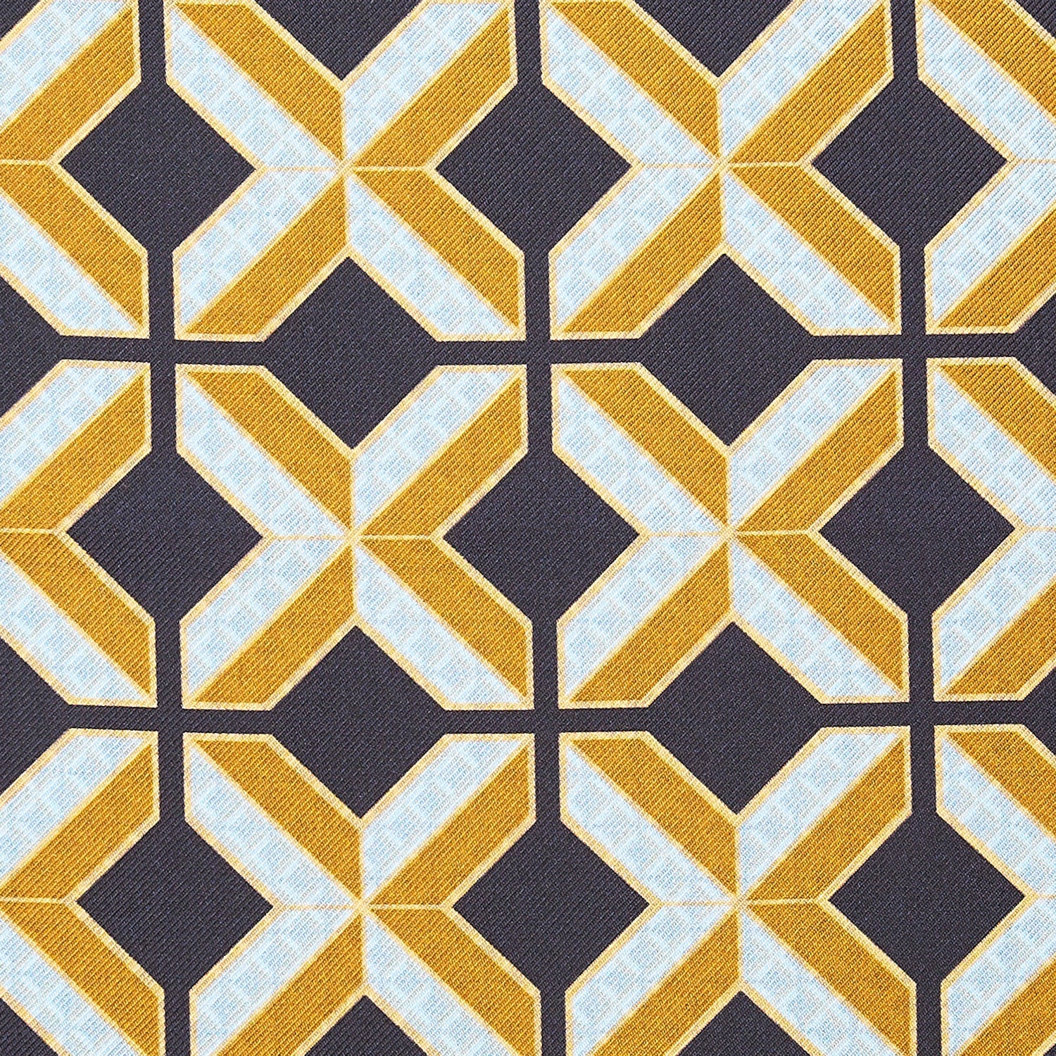 View 2 of product Navy Multi Crosses Double-Faced Silk Pocket Square