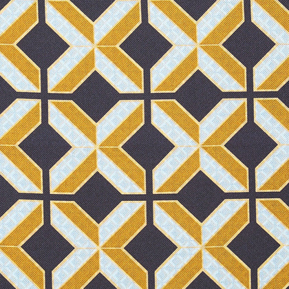 Navy Multi Crosses Double-Faced Silk Pocket Square