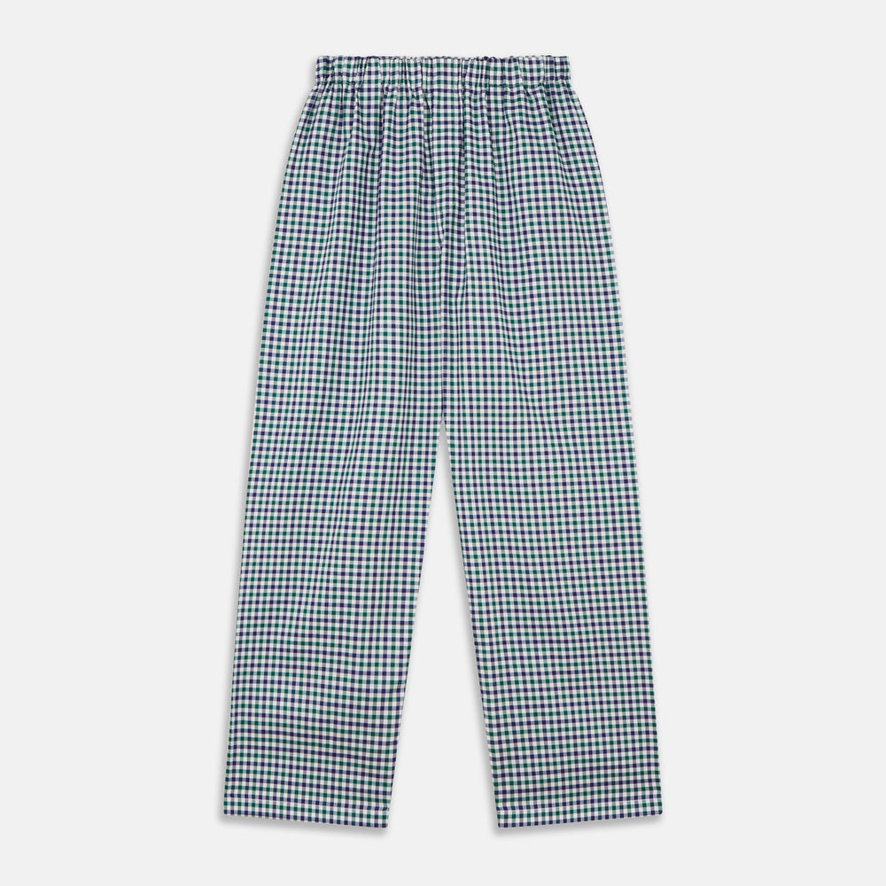 Green Multi Check Cotton Pyjama Trousers
