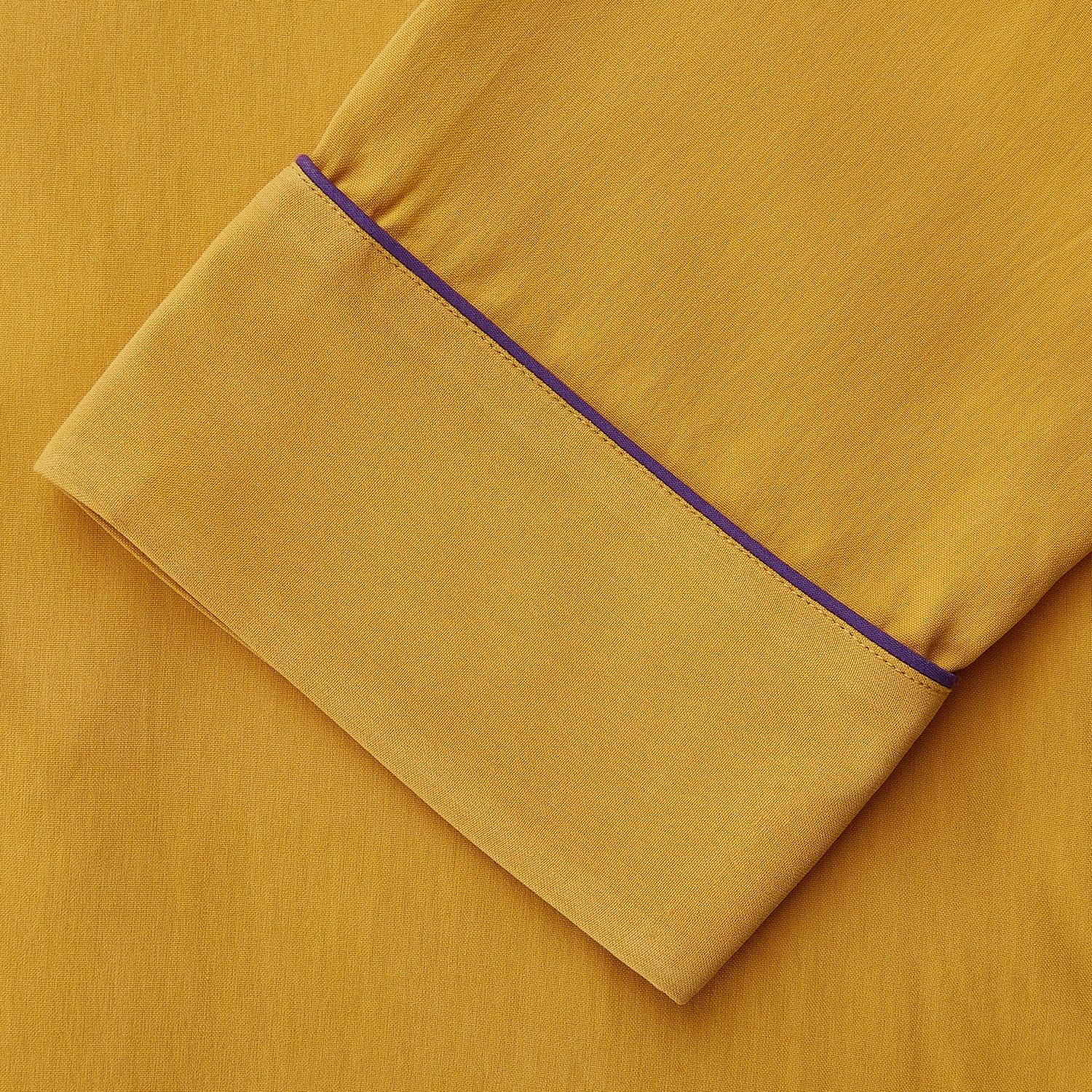 View 8 of product Women's Gold Silk Harriet Pyjamas Set