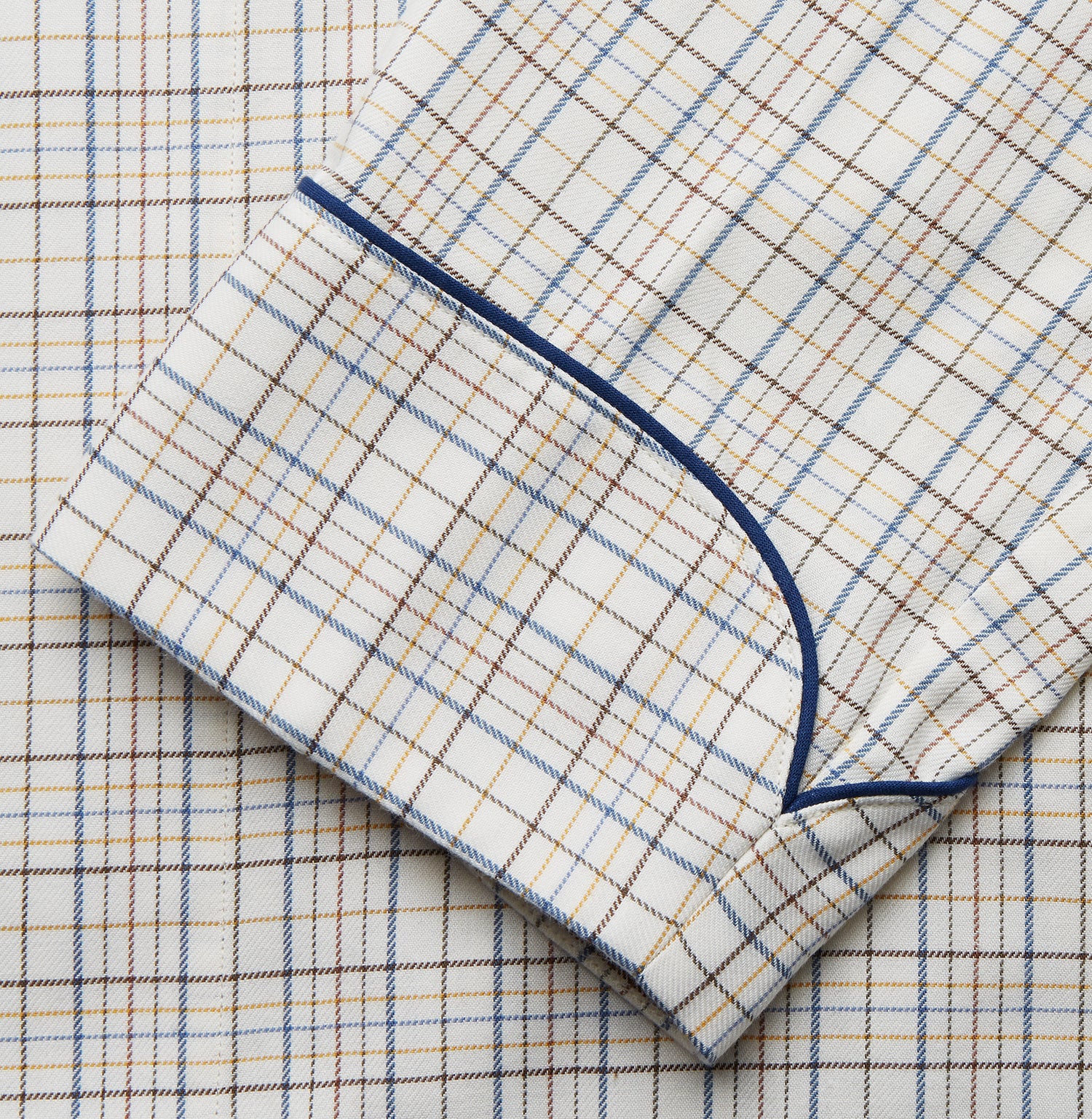 View 3 of product Brown Multi Check Cotton-Cashmere Gown