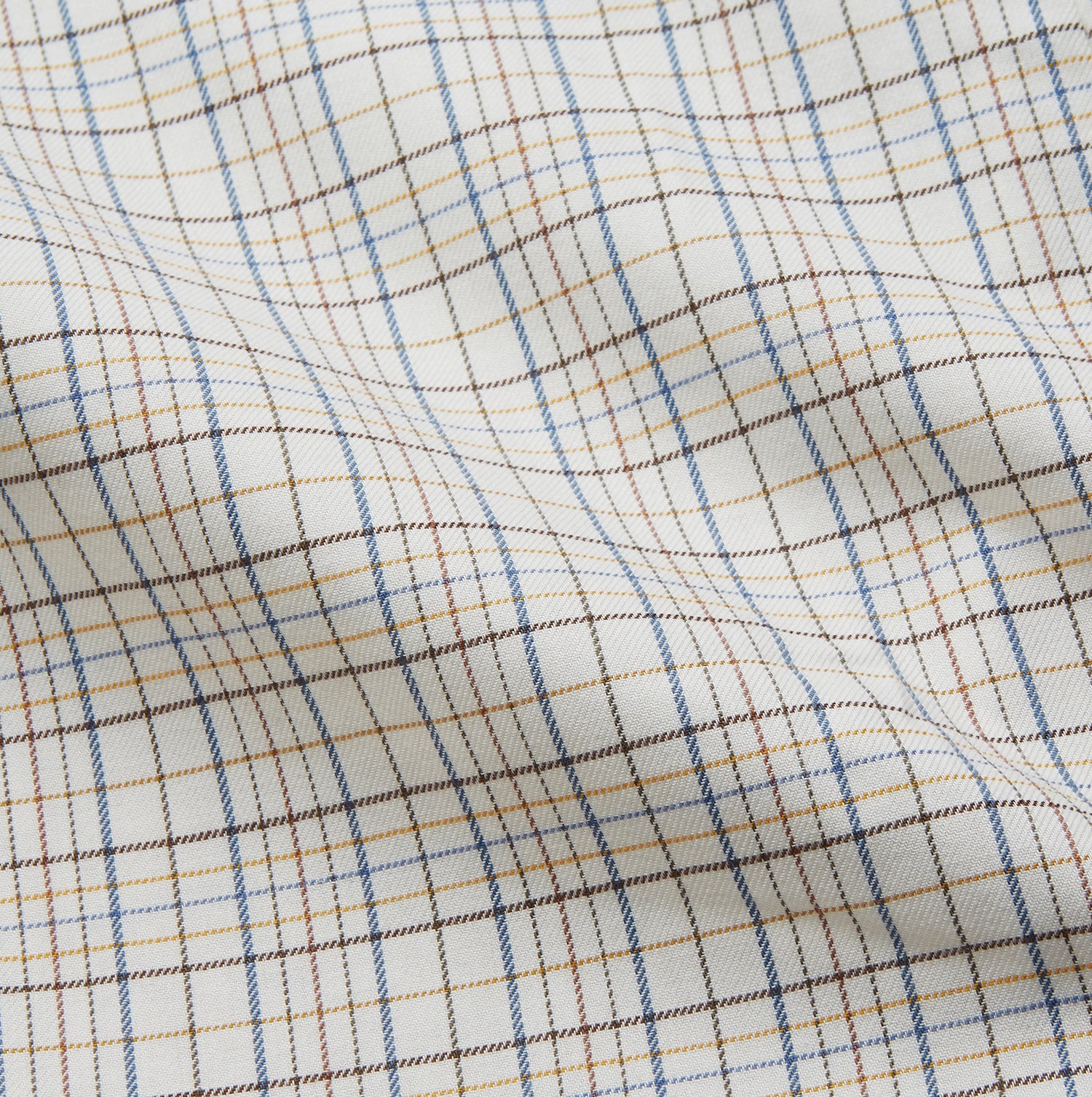 View 4 of product Brown Multi Check Cotton-Cashmere Gown