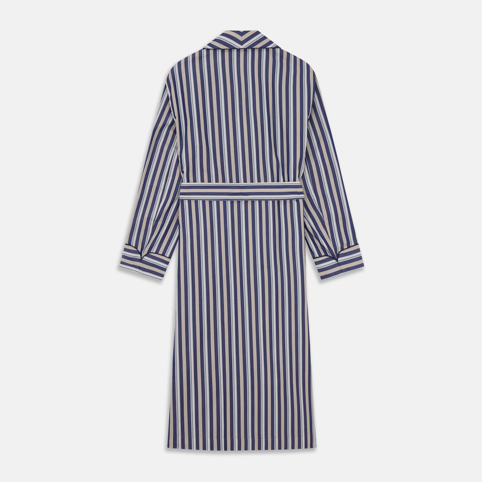 View 5 of product Blue Multi Stripe Cotton Gown