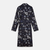 View 5 of product Navy Floral Silk Jacquard Pierce Gown