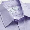 View 2 of product Purple Hairline Stripe Regular Fit Twill Shirt with T&A Collar and Double Cuffs