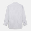 View 6 of product Grey Multi Stripe Regular Fit Twill Shirt with T&A Collar and Double Cuffs