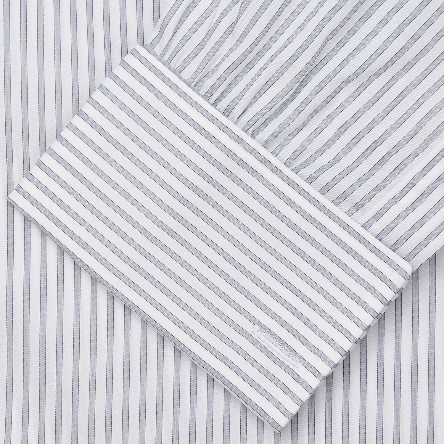View 4 of product Grey Multi Stripe Regular Fit Twill Shirt with T&A Collar and Double Cuffs