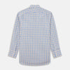 View 5 of product Blue Multi Check Regular Fit Shirt with T&A Collar and 3 Button Cuffs