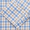 View 3 of product Blue Multi Check Regular Fit Shirt with T&A Collar and 3 Button Cuffs