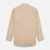 View 5 of product Orange Multi Check Regular Fit Shirt with T&A Collar and 3 Button Cuffs
