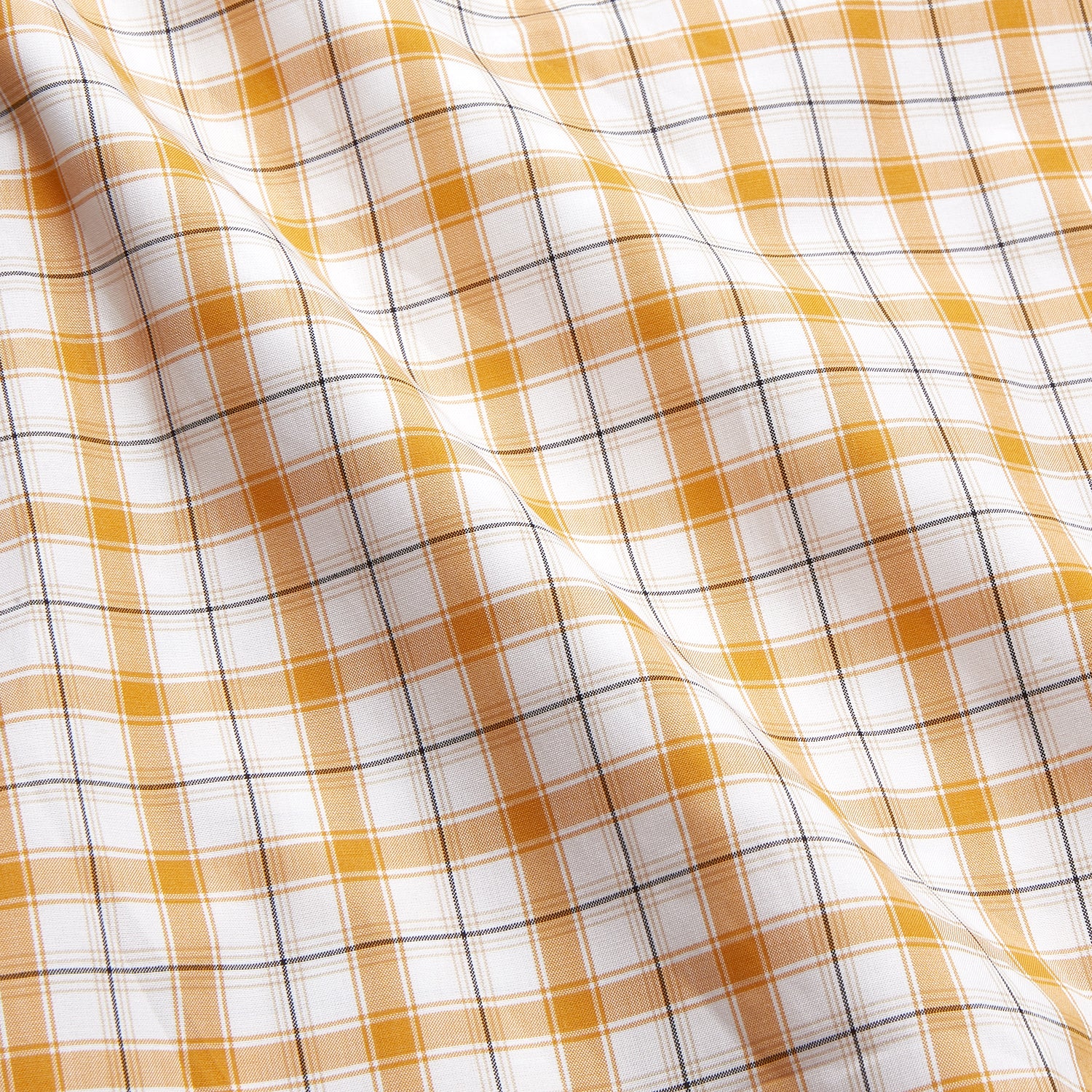 View 4 of product Orange Multi Check Regular Fit Shirt with T&A Collar and 3 Button Cuffs