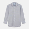 View 1 of product Blue, Orange & Navy Check Regular Fit Shirt with T&A Collar and 3 Button Cuffs