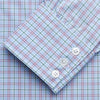 View 3 of product Blue, Purple & Green Check Regular Fit Shirt with T&A Collar and 3 Button Cuffs
