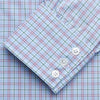 Blue, Purple & Green Check Regular Fit Shirt with T&A Collar and 3 Button Cuffs