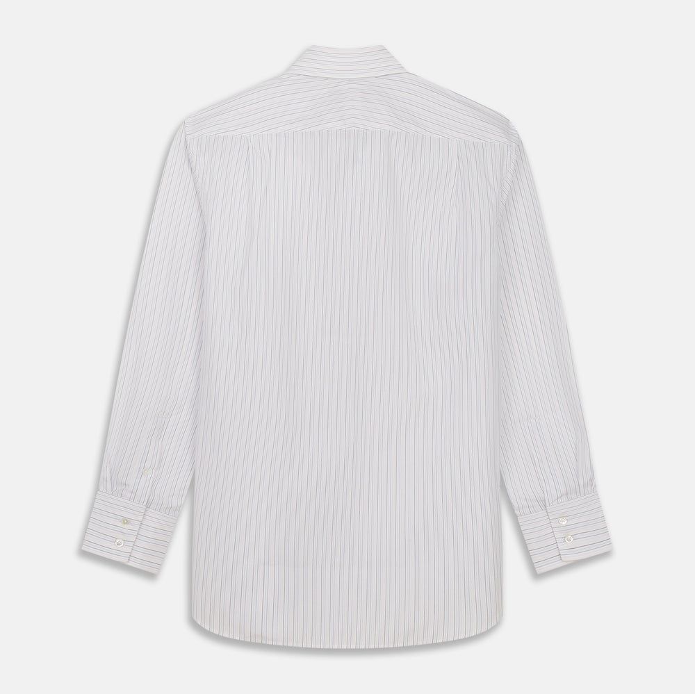 Blue Multi Stripe Tailored Fit Shelton Shirt