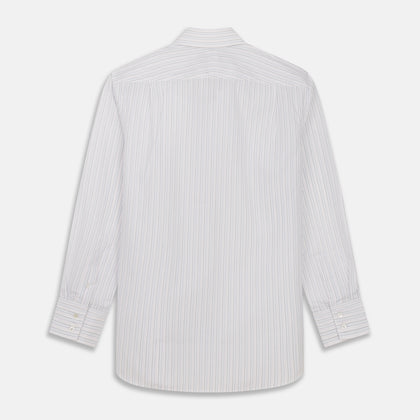 Blue Multi Stripe Tailored Fit Shelton Shirt Image 4