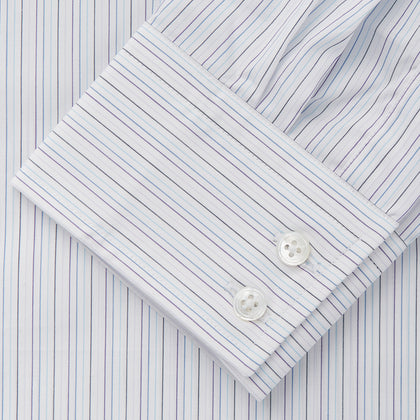 Purple Multi Stripe Tailored Fit Shelton Shirt Image 2