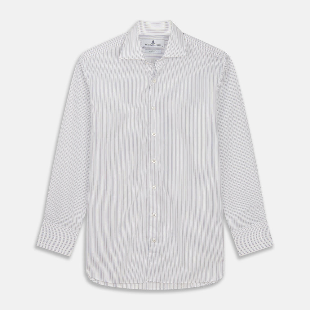 Purple Multi Stripe Tailored Fit Shelton Shirt