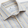 View 2 of product Yellow Multi Stripe Tailored Fit Shirt with Kent Collar and 2 Button Cuffs