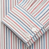 View 3 of product Burgundy Multi Stripe Tailored Fit Shirt with Kent Collar and 2 Button Cuffs