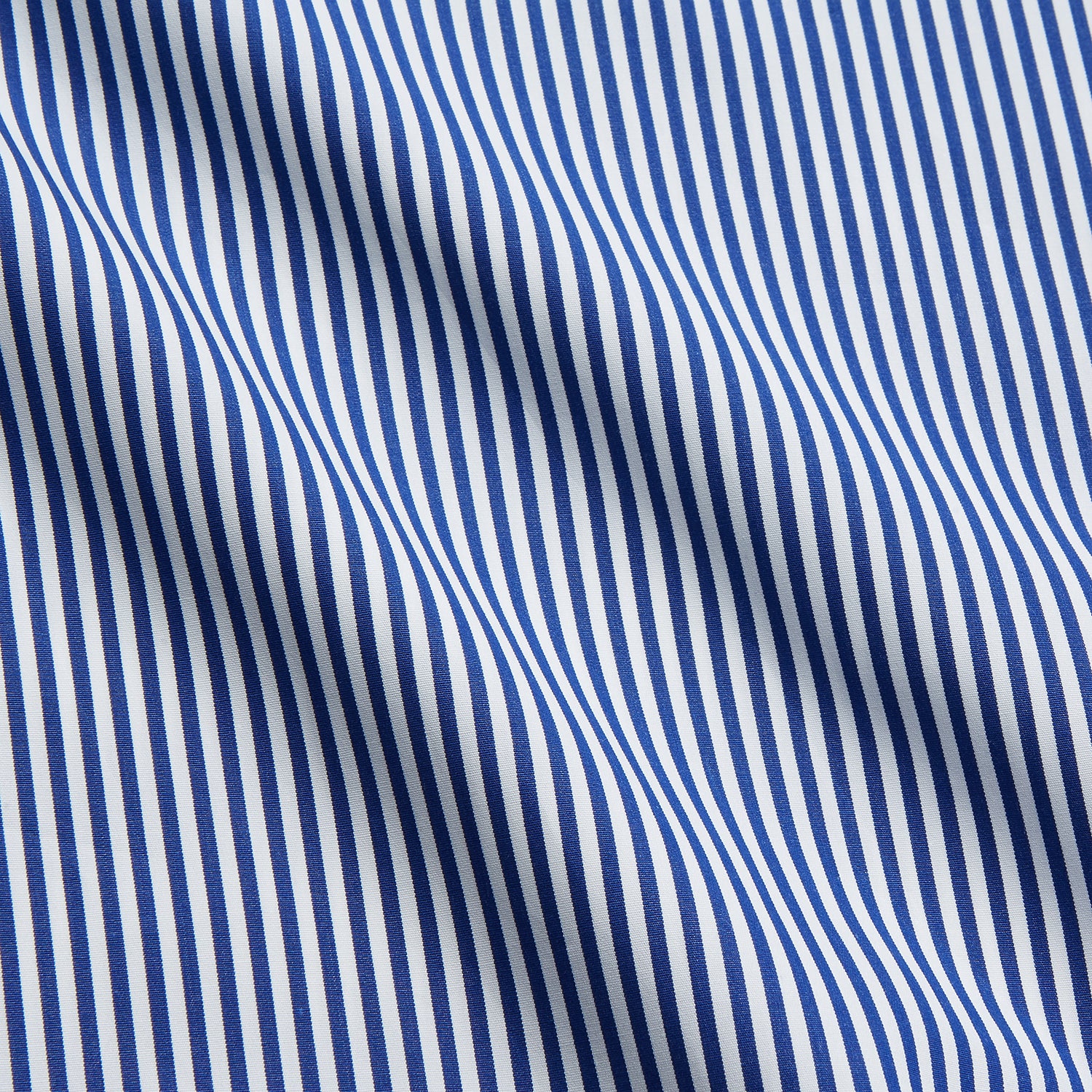 View 4 of product Navy & White Stripe Weekend Fit Shirt with Derby Collar and 1 Button Cuffs