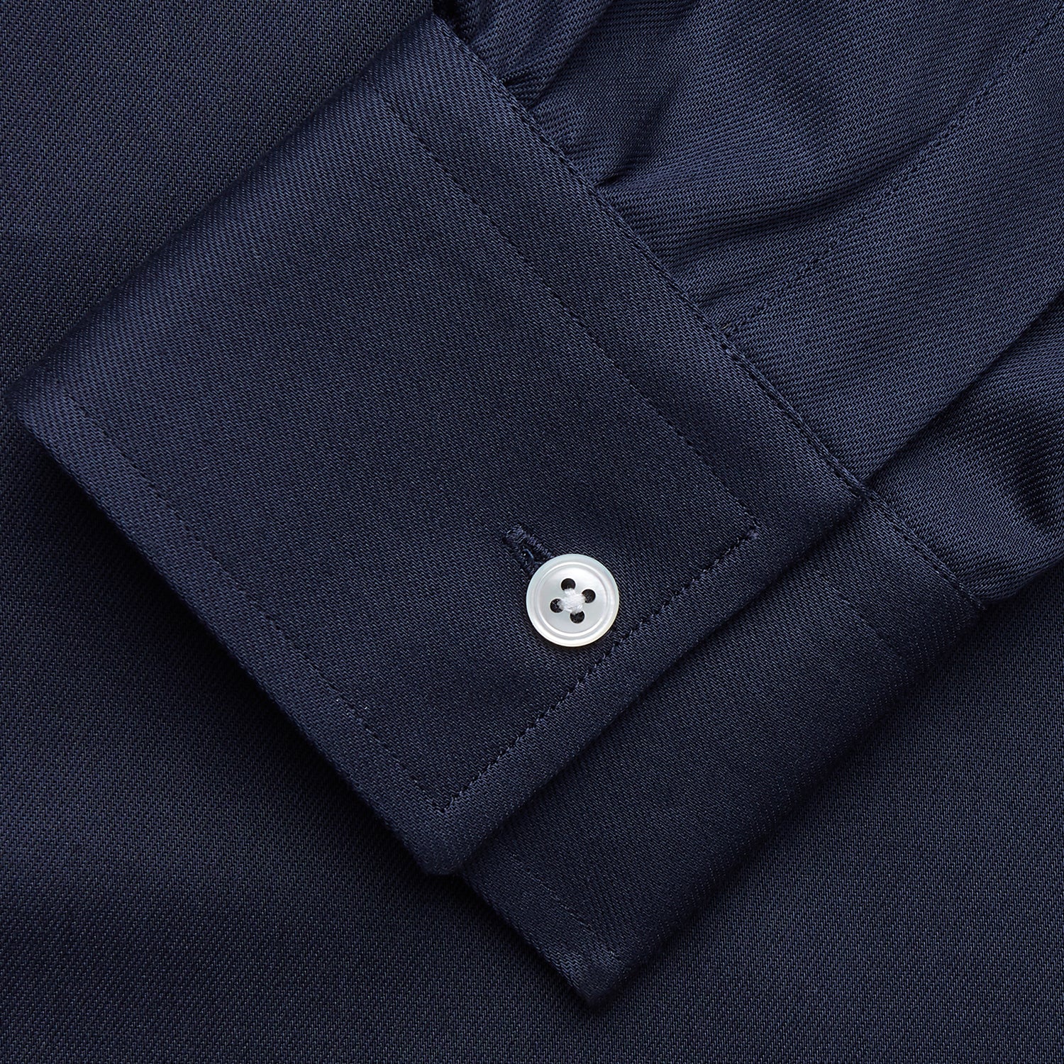 View 3 of product Navy Weekend Fit Shirt with Dorset Collar and 1 Button Cuffs