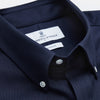 View 2 of product Navy Weekend Fit Shirt with Dorset Collar and 1 Button Cuffs